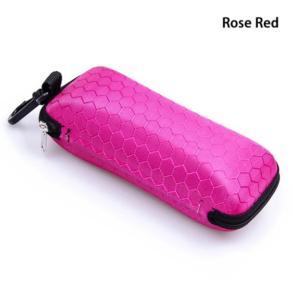 Dragkedja Case Solglasögon Protector Honeycomb Mönster P Rose red