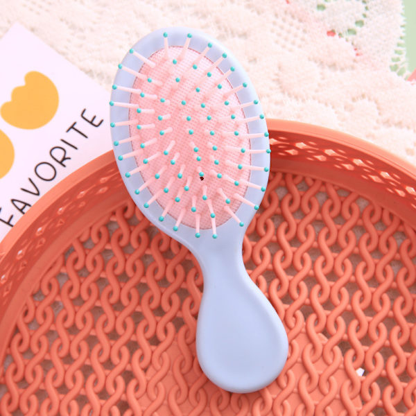 Mini Wet Hair Brush Hair Combs Small Pocket Travel Hair Brush T Blue