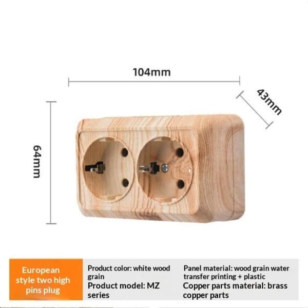 1 stk tre EU Standard Knapp Lysbryter 1-veis Spray Pl A6