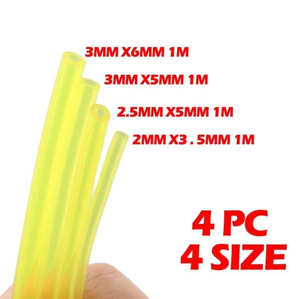 4PCS Bensinbränsleledningsslangar Bensinledning för strängtrimmer