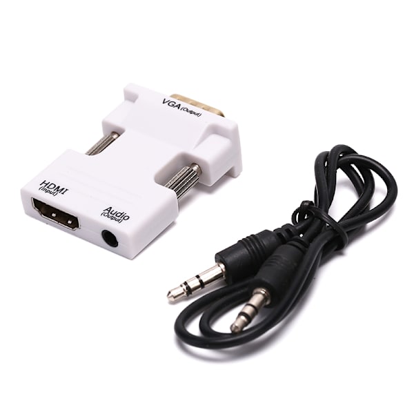 VGA till HDMI Adapter Full HD 1080P o Video Converter Bärbar PC T