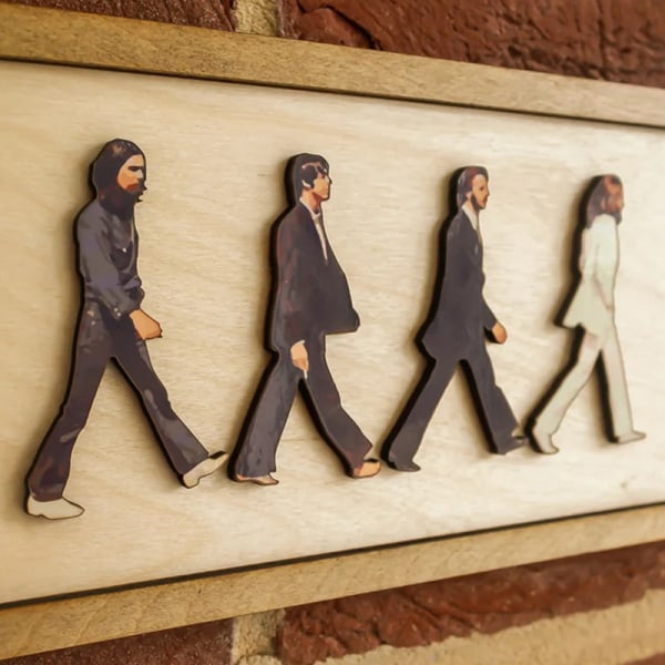 The Beatles innrammet Abbey Road-portrett
