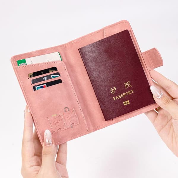 Pas- og billetmappe Pink