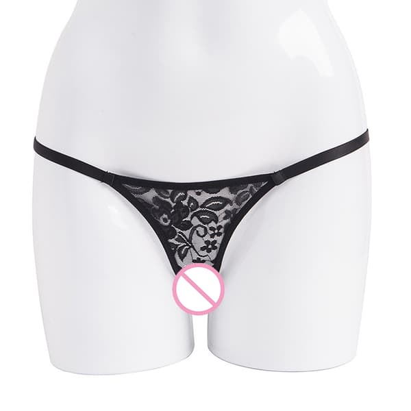 Damunderkläder Spets Blommig Trosor G-string Sexig Genomskinlig White
