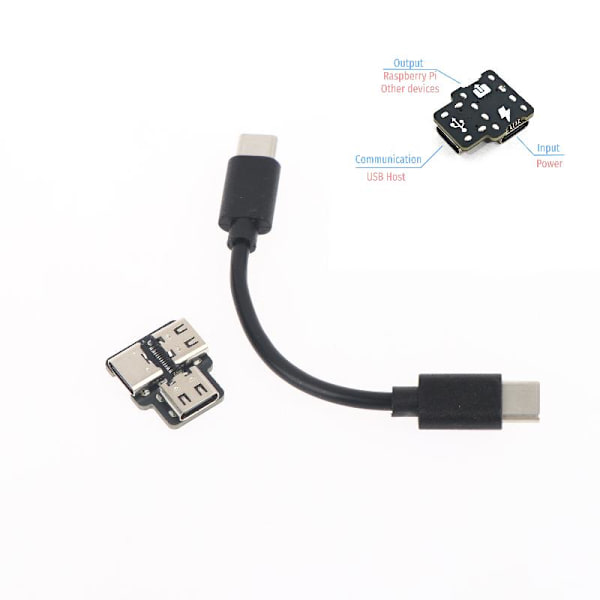 Typ-C-gränssnitt Strömsplitter Lämplig för USB 1 till 2-modul A2