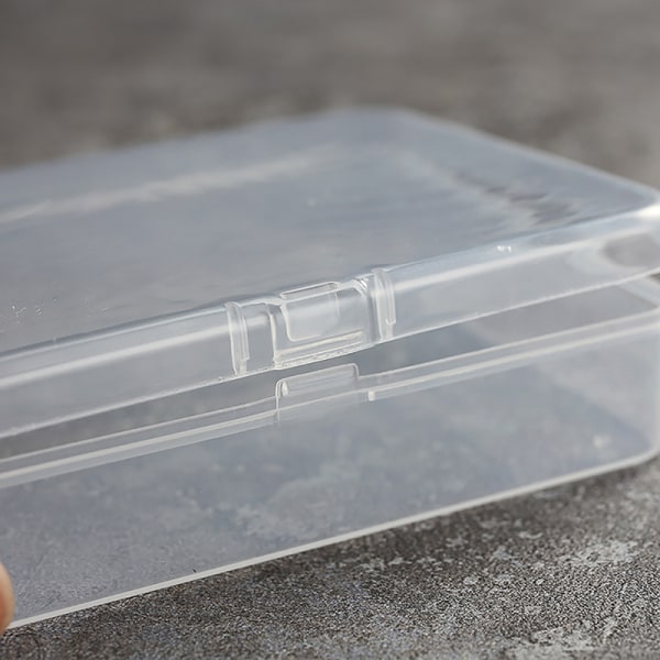 Gjennomsiktig plast oppbevaring smykkeskrin beholder for perler øre Clear