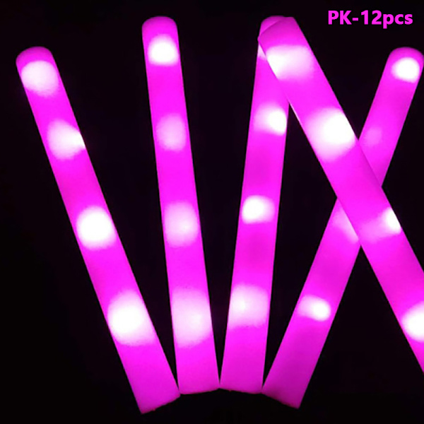 LED Glow Sticks Glow Foam Stick Cheer Tube Dark Light Syntymäpäivä Pink