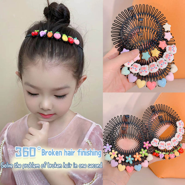 Barn Y2k Star Colorful Hair Comb Trasiga pannband Hårklämmor A6