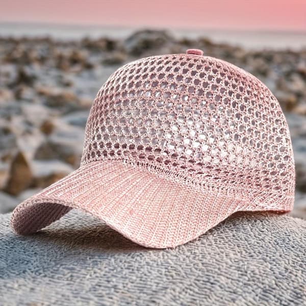 Pustende Mesh Baseballcaps Dame Vår Og Sommer Enkel P Khaki