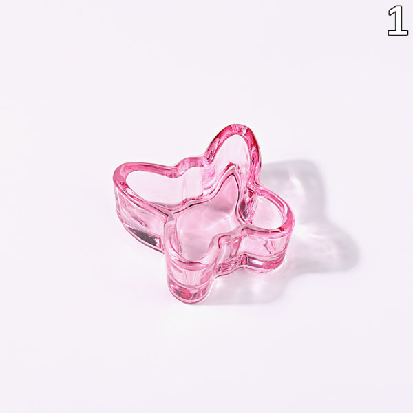Pink Lidless Crystal Glass Cup Powder Liquid Nail Cup Dish Nail 2
