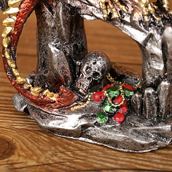 Castle Dragon Ornaments Creative Dragon Sculpture Resin Decorat A2