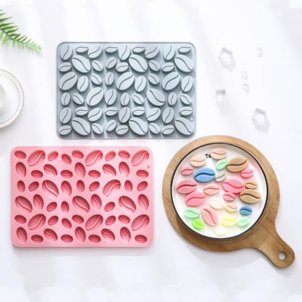 Kagedekorationsform Kaffebønneformede Silikone Slikforme Ch Pink 54