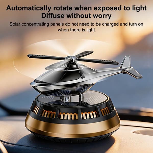Solar Bil Luftfrisker Parfume Helikopter Indretning Interiør Indretning Gray