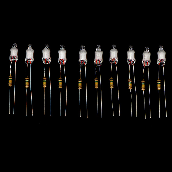 10 stk neonpærer 4*10 mm 5*13 mm hovedstrømindikator med Blue F5