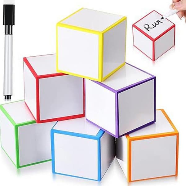 1/3/6 stk. genanvendelige sletbare skumterninger A5