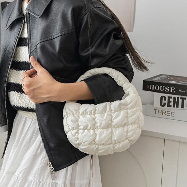 Mode Mini Puffer Tote Bag Elegant telefonväska Key Pouch Simp A3