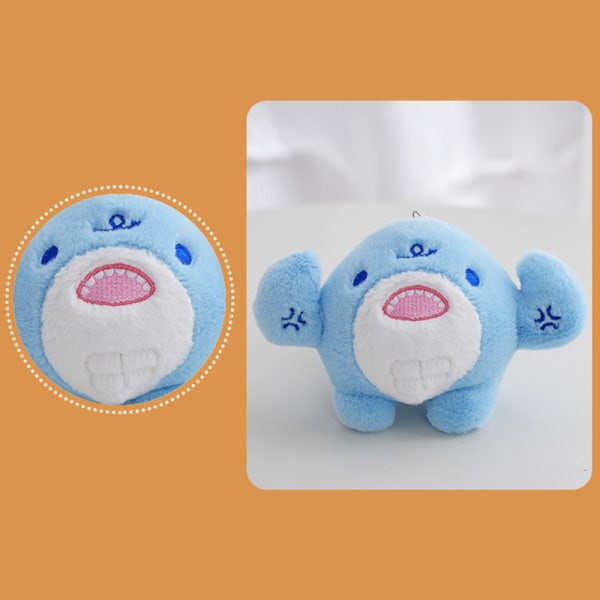 Sarjakuva Kawaii Shark Pehmolelu Pehmeä PP-puuvillanukkeriipuslelu C