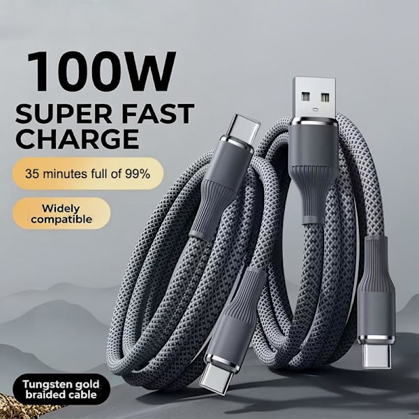 USB til Type C-kabel Hurtigopladning til Android-telefonoplader A2