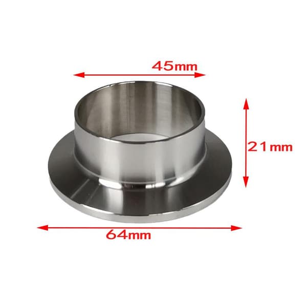 Svejse sanitær fitting svejseklemme ferrule passer til klemme rustfrit 25