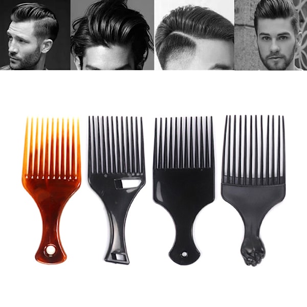 1Pc Wide Brush Pick Kamgaffel Hårbørste Sett inn Hårkam Plast C