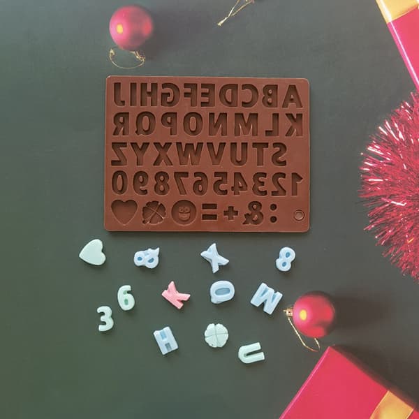 Engelsk Letter Silikone Form Alfanumerisk Candy Biscuit Jelly I