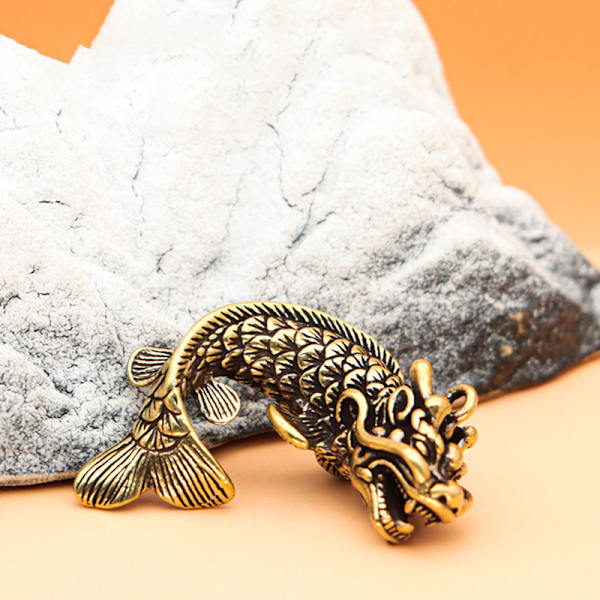 Mini Dragon Casting Animal Figurine Retro-tyylinen messinkiveistos