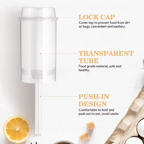 Plast Push Cake Shooters Lock Transparent Push-Up Glass C 30pcs