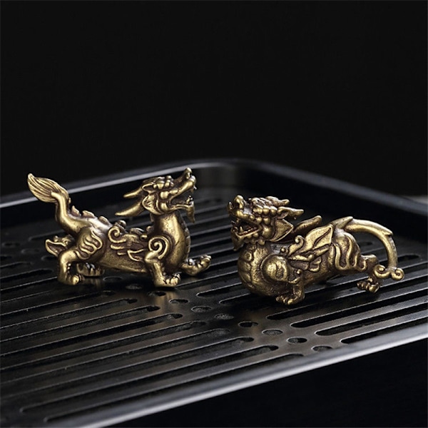Retro Brass Ancient Beast Flying Pixiu Kodinsisustus Koristeet Fi C