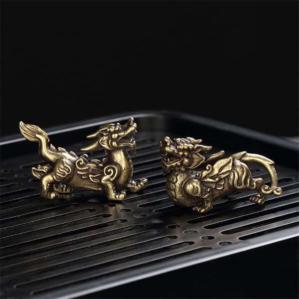 Retro Messing Ancient Beast Flying Pixiu Home Decor Ornaments Fi B