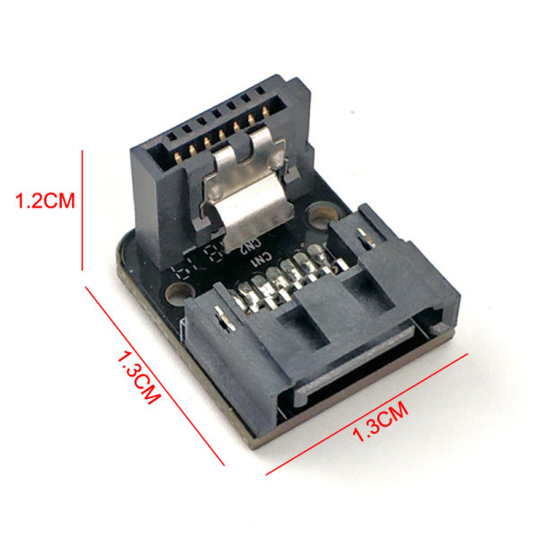 1 kpl Sata 7Pin naaras - 7Pin uros 90 asteen kulmassa sovitin Mai A1