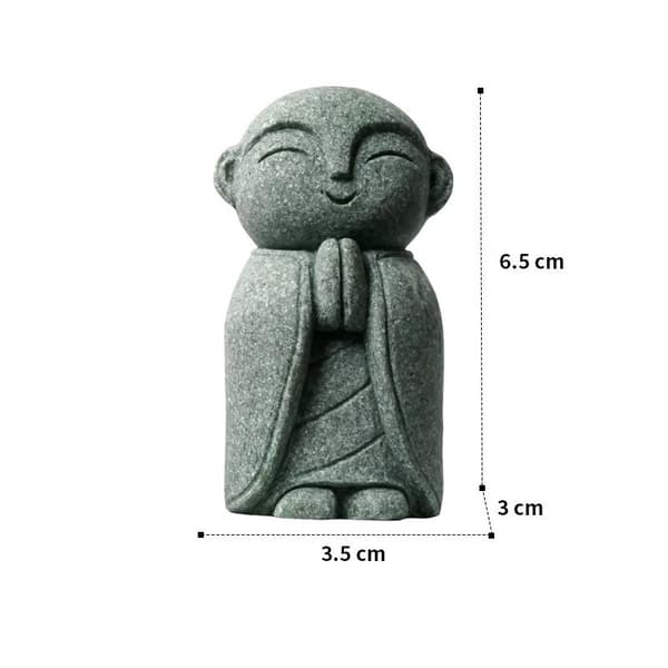 Hållbar miniatyrstaty utsökt liten munkfigur hand A1