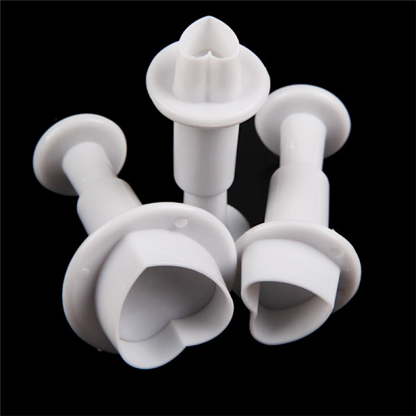 3 Stk/sett DIY Bakeform Hjerteform Kake Sjokolade Sukker Deco