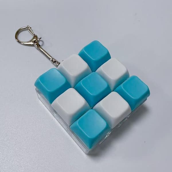 Fidget Nøglering DIY Tastatur Fidget Nøglering Knapper Aflastning 2