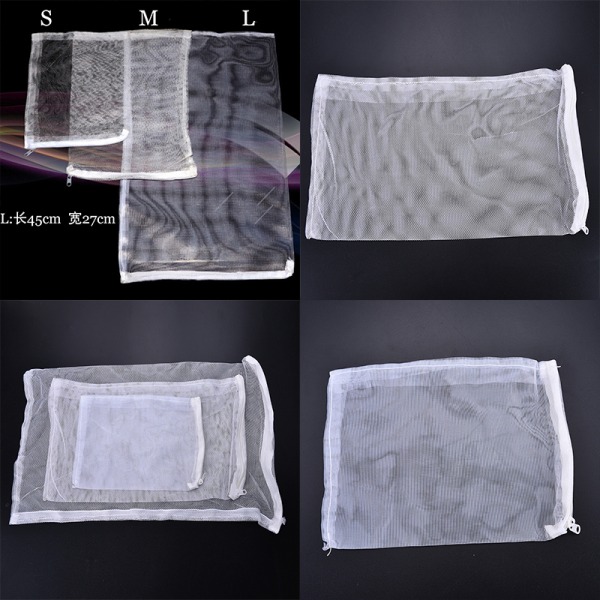 1x akvariefilter lynlås mesh taske akvarium lynlås filterpose 14*21 CM