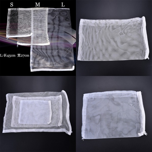1x akvariefilter lynlås mesh taske akvarium lynlås filterpose 27*45 CM