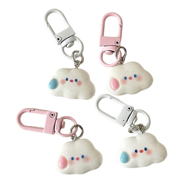 e Cartoon Cloud Keychain Creative Kawaii Avaimenperä Reppu Charm Blue