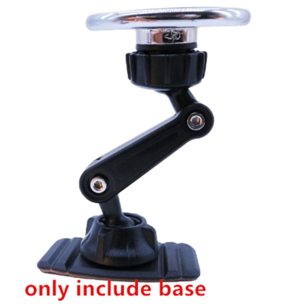 17 mm kulehode bildashbord-klistremerkebase 360 ​​graders rotasjon C Black