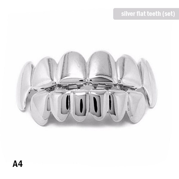 Uudet mukautetut 14k kullatut Hip Hop Grillz -lippikset ylä- ja alaosasta 4