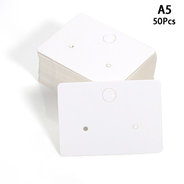 50 stk runde papp øredobber displaykort blankt kraftpapir J A5