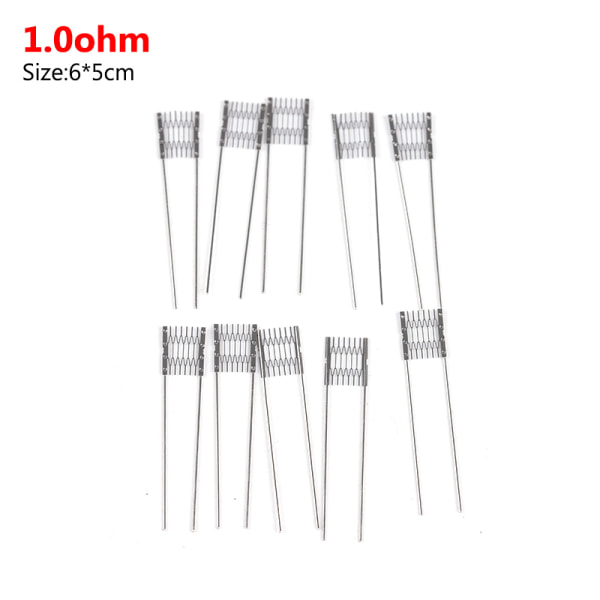 10 kpl DIY Rebuild Mesh Coils 0,6/0,8/1,0/1,2 ohm Xros Caliburille 1.0ohm