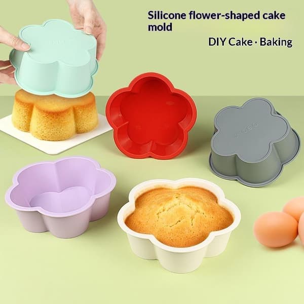 Blomsterformet kakeform Nonstick silikon kakeform for baking P A3