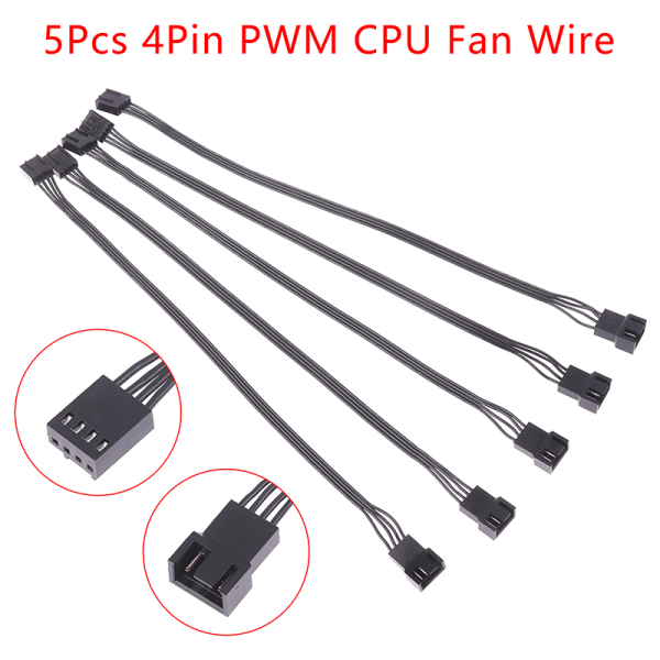5 STK 4Pin PWM CPU Fan Wire Connector Adapter Computer Fan Exten