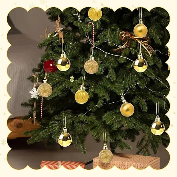 24 st 3 cm julkulor set julgranshänge jul A7