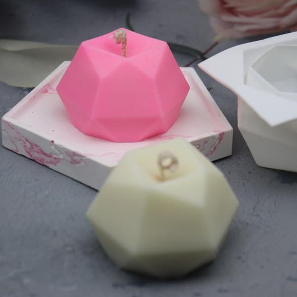 8-hulls diamant polygonal silikon kakeform fransk dessertform A2