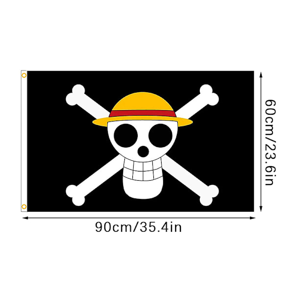 SKY FLAG Pirate Monkey D. Luffy Skull Flagga 60*90CM Polyester St