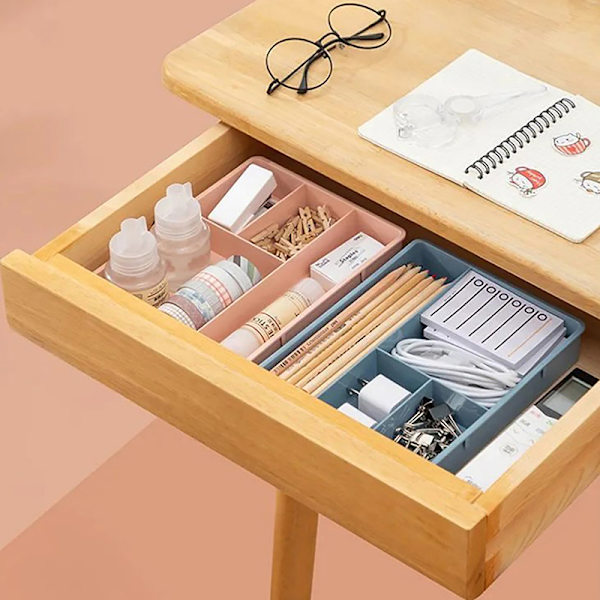 Låda Organizer Fack Set White