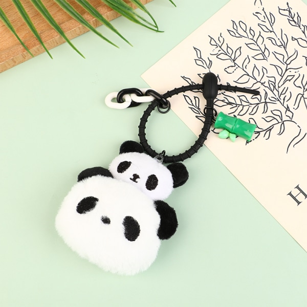 Panda Plush Key Chain National Treasure Pendant Doll Key Ring C D