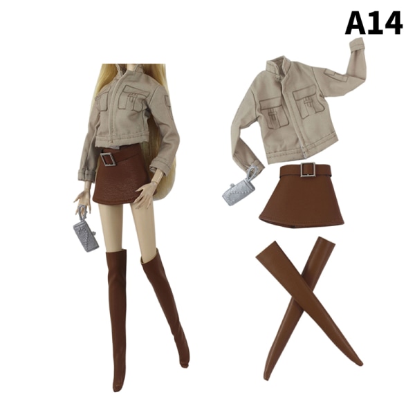 1 set Kostym Docka Kläder Klänning Modekjol Festklänning för 3 A2