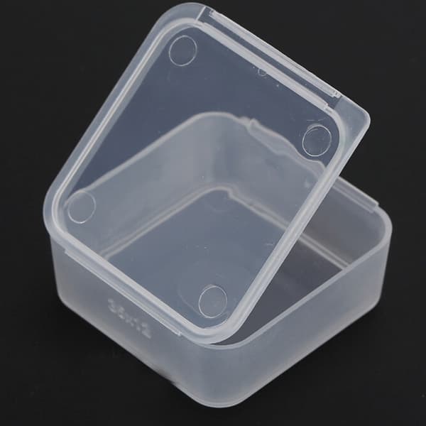 5st Liten genomskinlig plastförvaringslåda klar Square Multipu