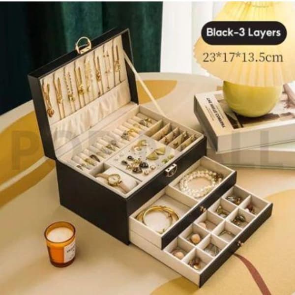 PoP Smykkeorganizer med lås Halskæde Ørering Ring Organizer 2